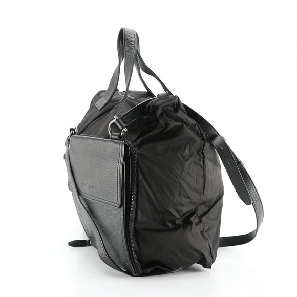 Salvatore Ferragamo Black Duffel Bag